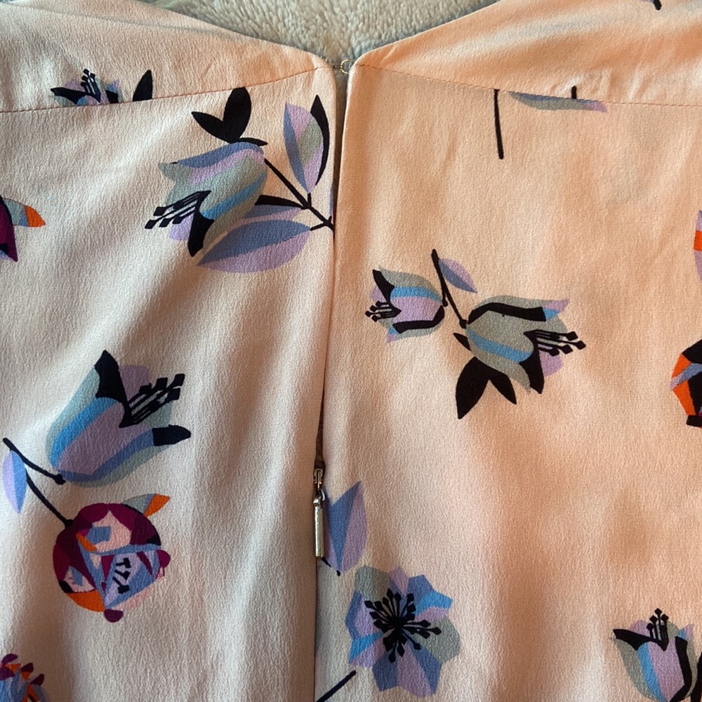 Rebecca Taylor Bellflower floral print silk knee‎ length dress size 2 - Picture 7 of 14